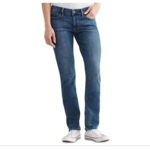Lucky Brand Mid Rise Sweet Straight Leg Jeans Tanzanite Size 0 (25x30) New